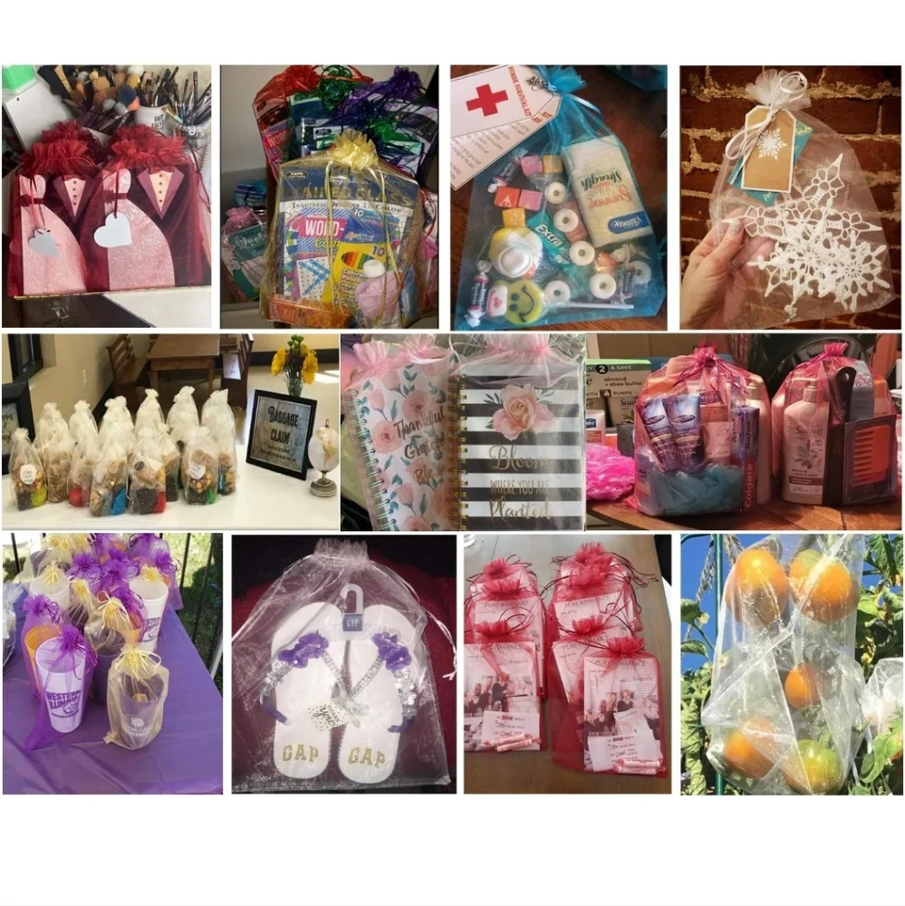 ✅️10 ct   Sheer Organza Favor Bags 12 X 16